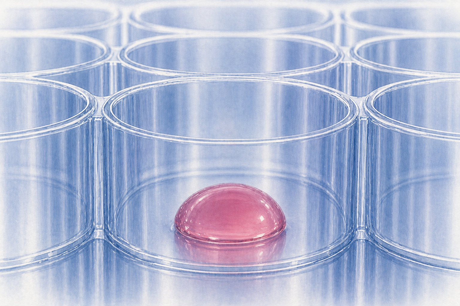 Matrigel dome dispensing in 96-well plates